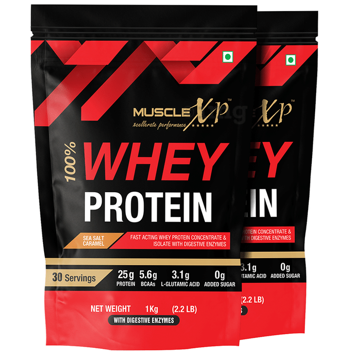 MuscleXP 100% Whey Protein (1kg Each) Sea Salt Caramel