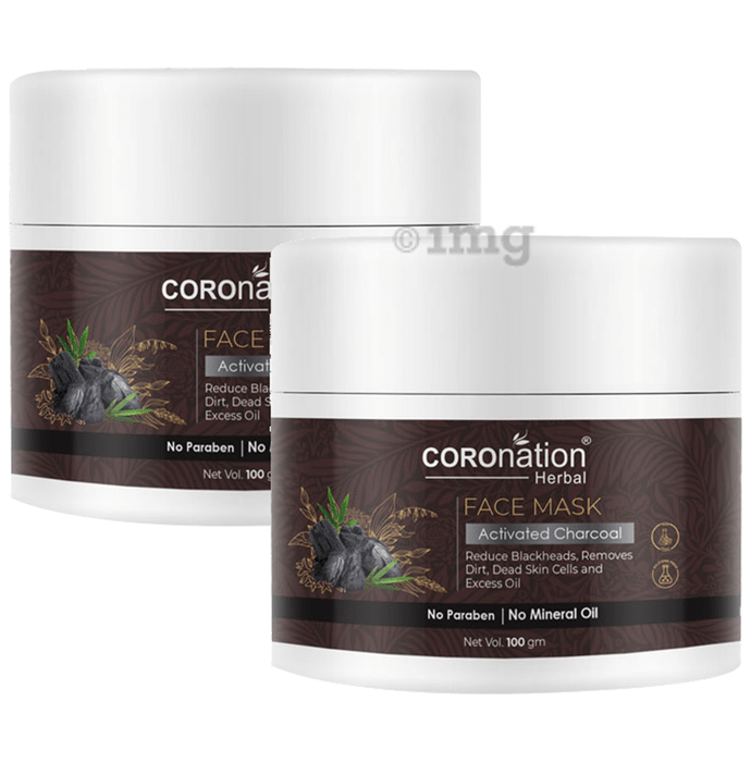 Coronation Herbal Activated Charcoal Face Mask (100gm Each)