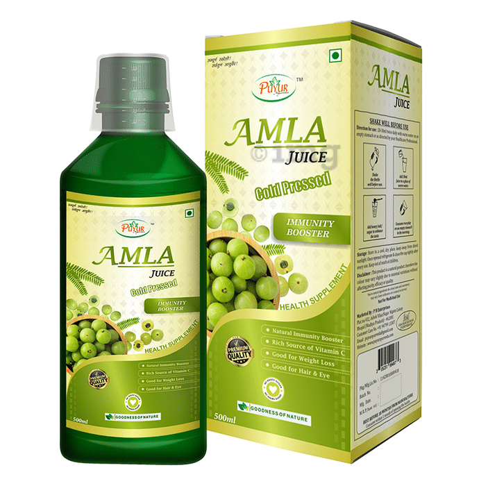 Puyur Ayurveda Amla Cold Pressed Juice: Buy bottle of 500.0 ml Juice at ...