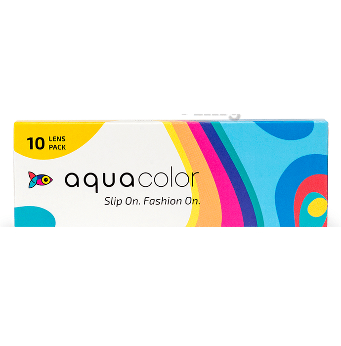 Aquacolor Peacock Green Daily Disposable Zero Powder Contact Lens with UV Protection
