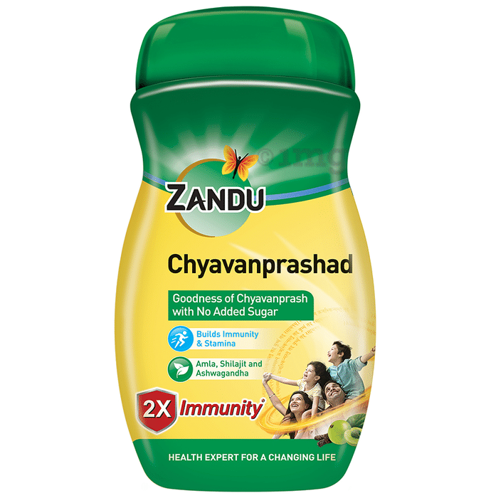 Zandu Chyavanprashad with Amla, Shilajit & Ashwagandha |  For Immunity & Stamina | Sugar-Free