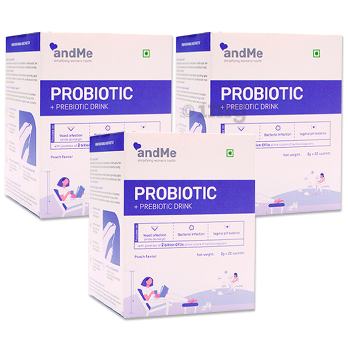 Andme Women Probiotic + Prebiotic Drink 2gm Sachet (25 Each)