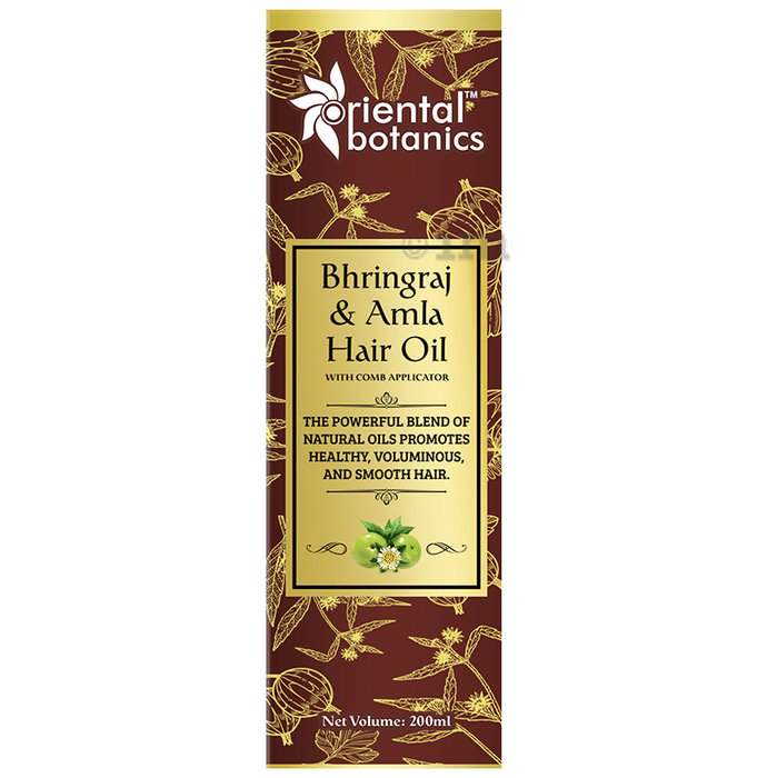 Oriental Botanics Bhringraj & Amla Hair Oil with Comb Applicator