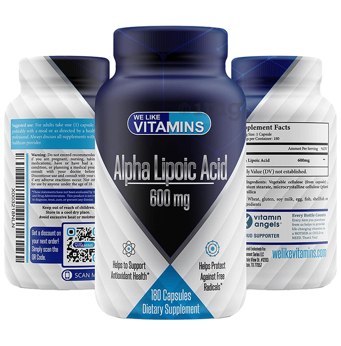 We Like Vitamins Alpha Lipoic Acid 600mg Capsule