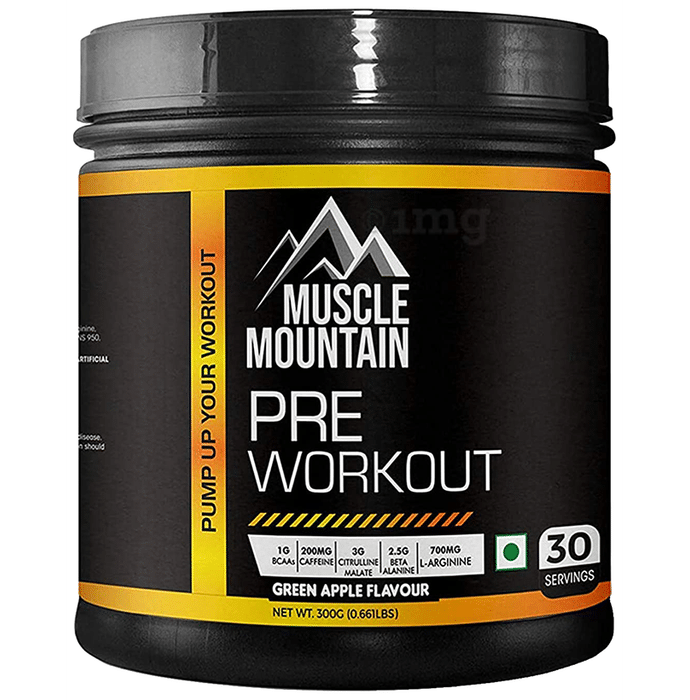 Muscle Mountain Pre Workout Green Apple
