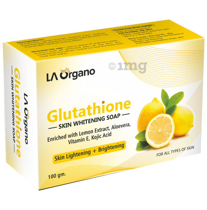 LA Organo Glutathione Skin Whitening Soap Lemon Extract