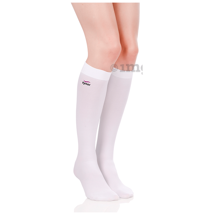 Tynor I66 Medical Compression Stocking Below Knee High Class 1 (Pair) Small
