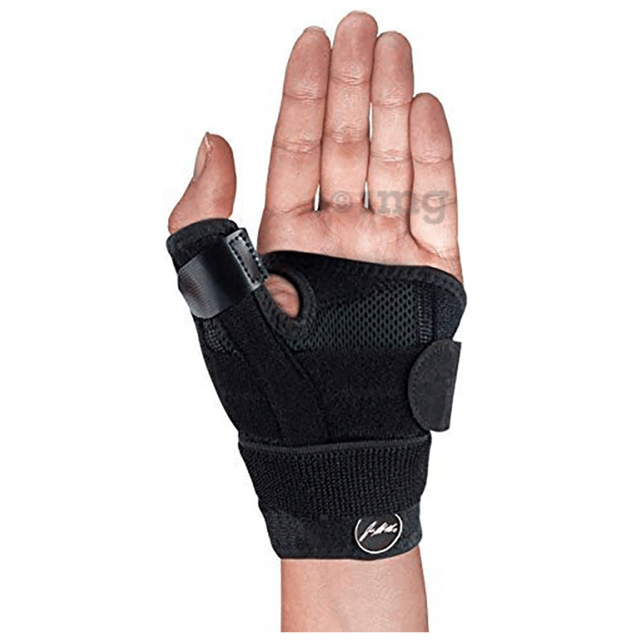 Dr. Arthritis Doctor Developed Thumb Brace/ Support & Doctor Written Handbook Single Black