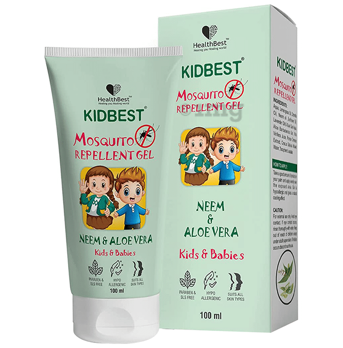 HealthBest Kidbest Mosquito Repellent Gel Neem & Aloe Vera Kids & Babies