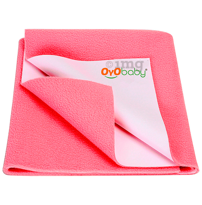 Oyo Baby Waterproof Bed Protector Baby Dry Sheet Medium Salmon Rose