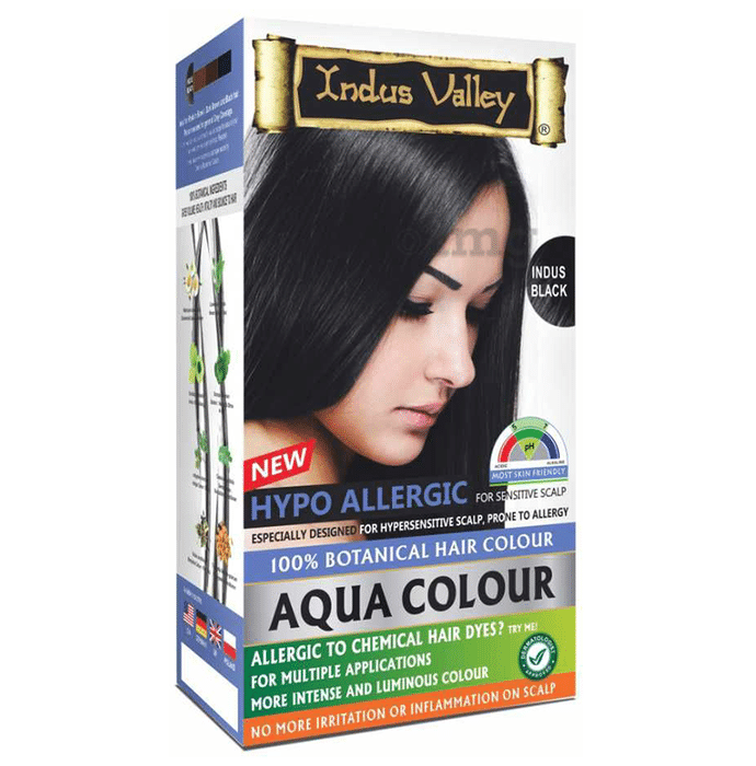 Indus Valley 100% Botanical Hair Aqua Colour Indus Black