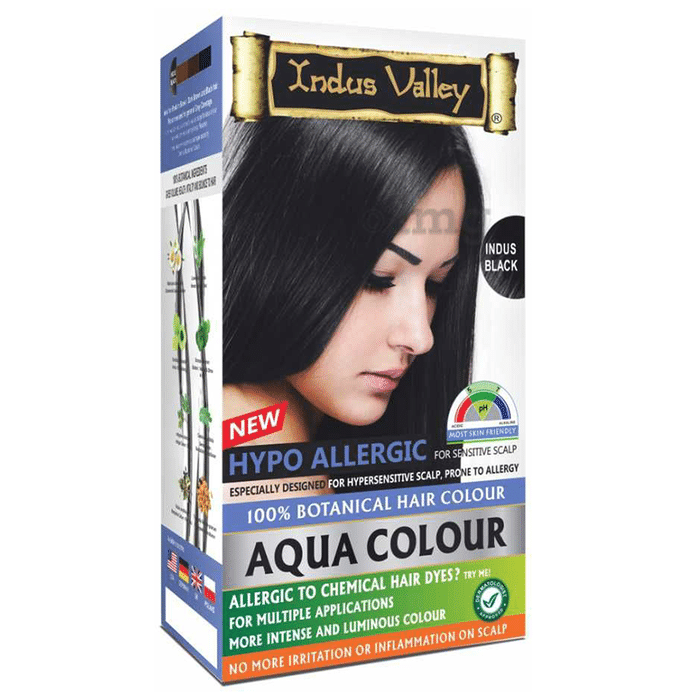 Indus Valley 100% Botanical Hair Aqua Colour Indus Black