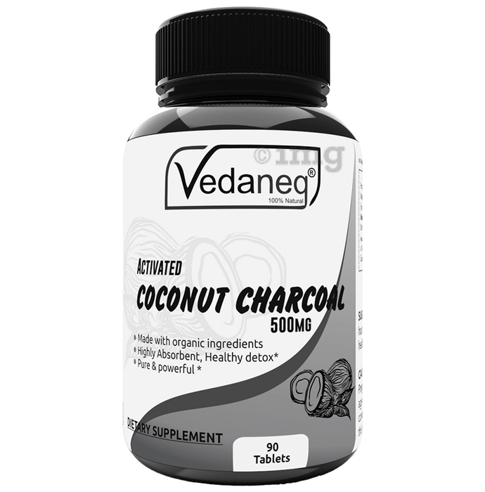 Vedaneq Activated Coconut Charcoal 500mg Tablet