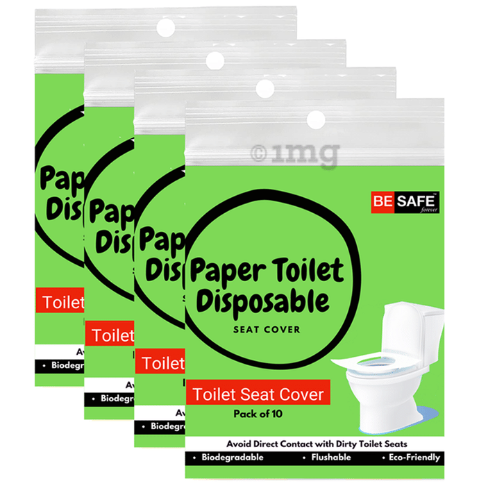 Be Safe Forever Disposable Paper Toilet Seat Cover (10 Each) Green
