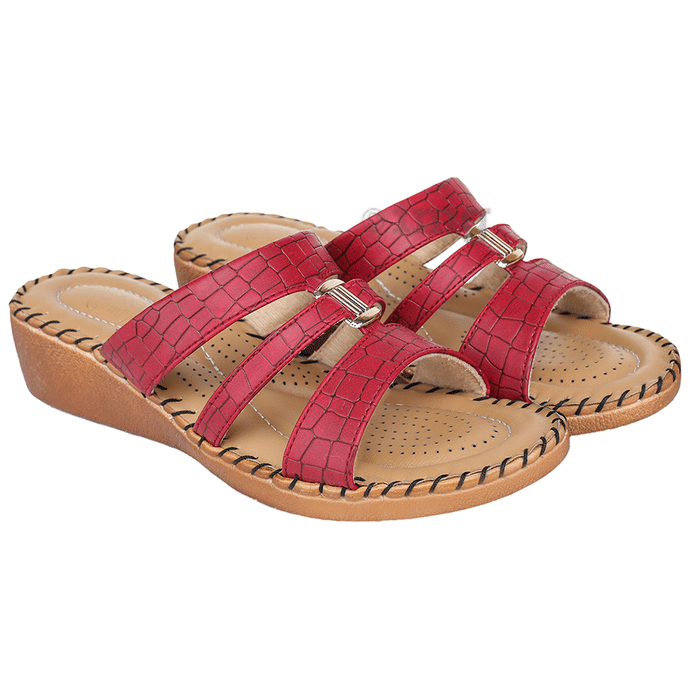 Trase Doctor Ortho Slippers for Women 8 UK Cherry 075