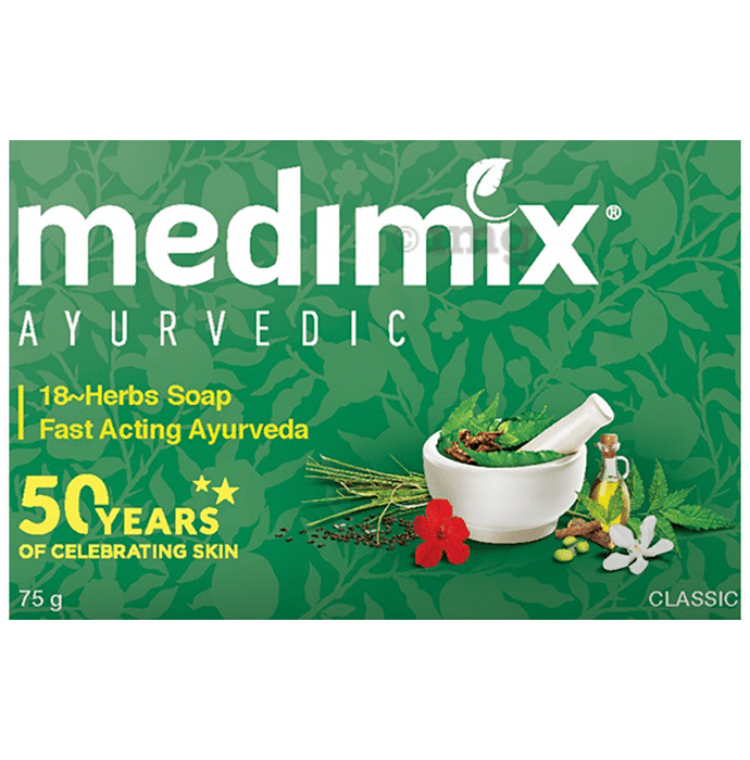 Medimix Ayurvedic 18 Herbs Soap for Healthy Skin (75gm Each)