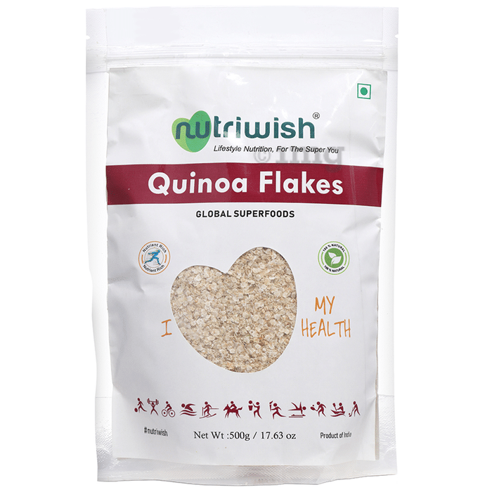 Nutriwish Quinoa with Protein & Antioxidants | Gluten Free & Diabetic Friendly Flakes