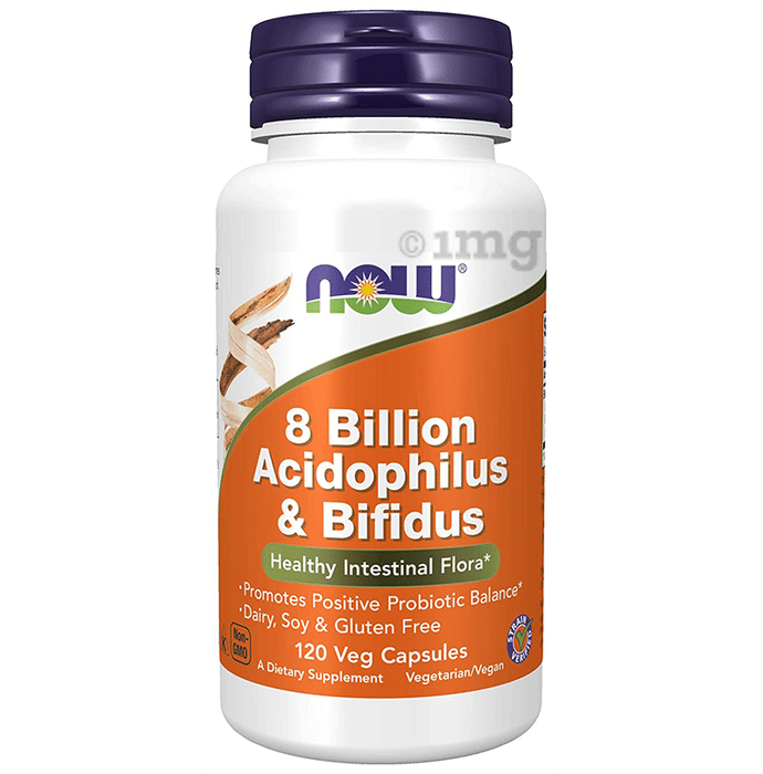 Now Foods 8 Bilion Acidophilus & Bifidus Veg Capsule
