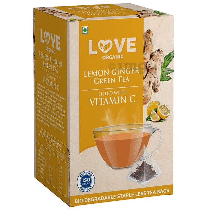 Love Organic Lemon Ginger Green Tea (2.5gm Each)