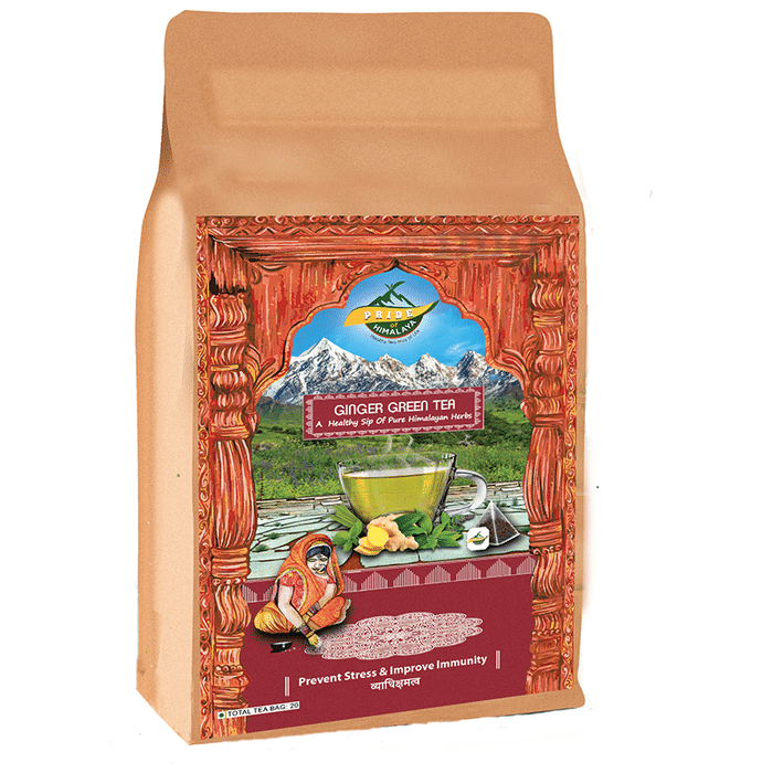 Pride Of Himalaya Ginger Green Tea Bag (2gm Each)