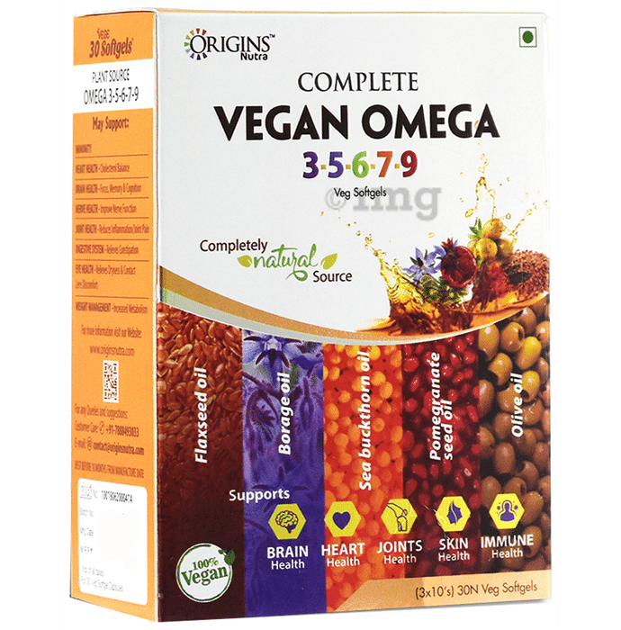 Origins Nutra Complete Vegan Omega 3 5 6 7 9 Veg Softgel