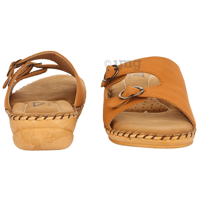 Trase Doctor Ortho Slippers for Women & Girls Light weight, Soft Footbed with Flip Flops 7 UK Tan 007