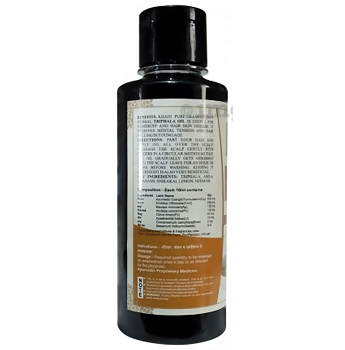 Khadi Pure Herbal Triphala Hair Oil: Buy bottle of 210 ml Oil at best price  in India | 1mg