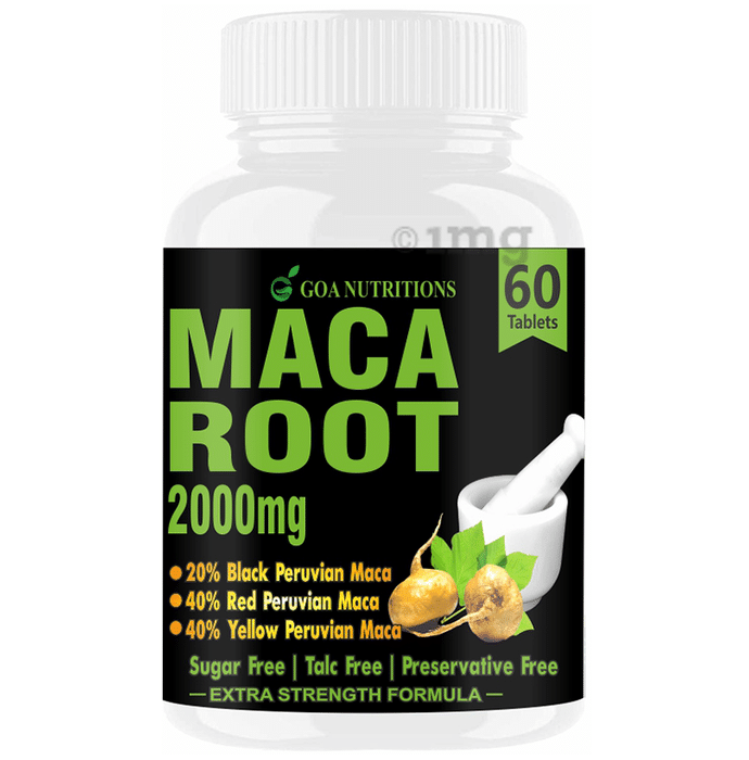 Goa Nutritions Maca Root 2000mg Tablet Sugar Free