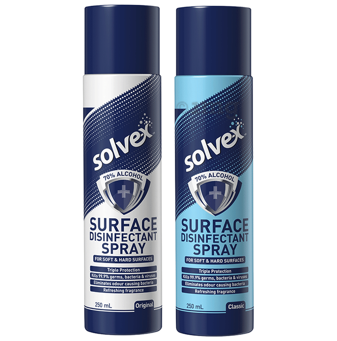 Solvex Surface Disinfectant Spray (250ml Each) Original & Classic