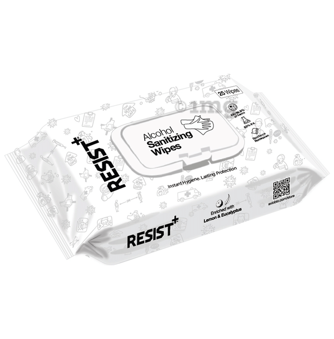 Resist+ Alcohol Sanitizing Wipes (25 Each)