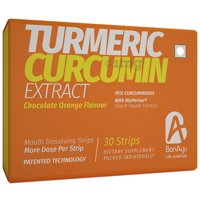 BonAyu Turmeric Curcumin Extract Mouth Dissolving Strip Chocolate Orange