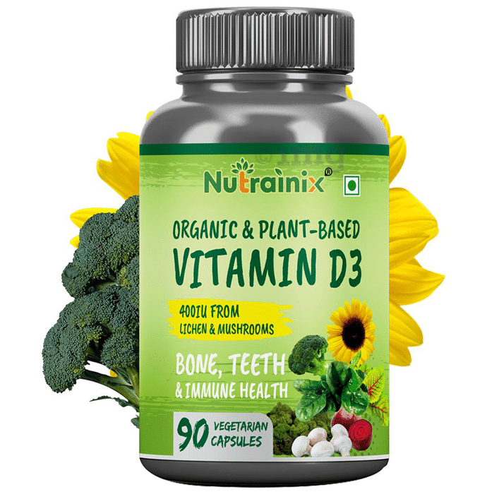 Nutrainix Orgainc & Plant-Based Vitamin D3 Vegetarian Capsule