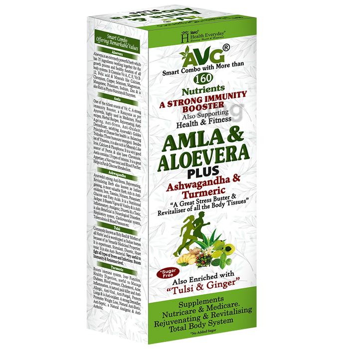 AVG Amla & Aloevera Plus Ashwagandha & Turmeric Juice Sugar Free