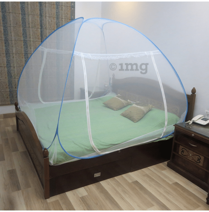 Healthgenie Double Bed Mosquito Net Blue