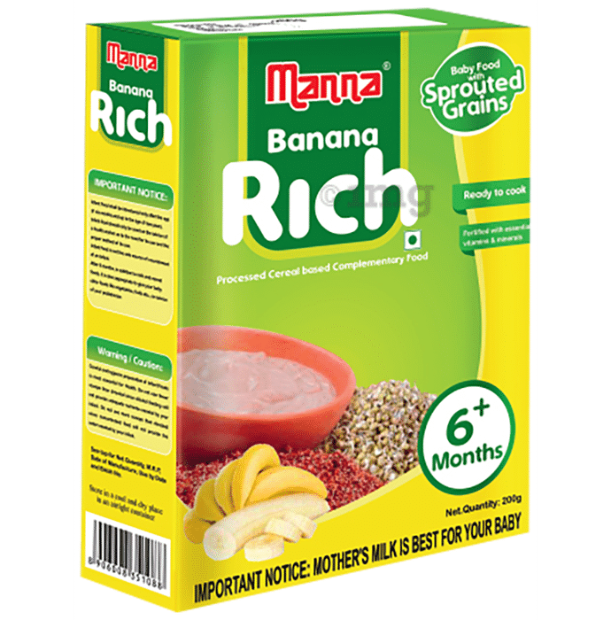 Manna Rice Rich - Ready to cook - Baby food With Essential Vitamins &  Minerals 200g Box sale online