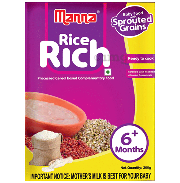 Manna Rice Rich Baby Food with Sprouted Grains 6+ Months