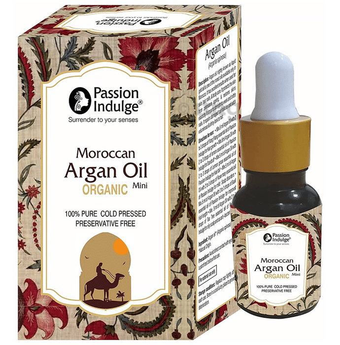 Passion Indulge 100% Pure Cold Pressed Organic Moroccan Argan Oil Mini