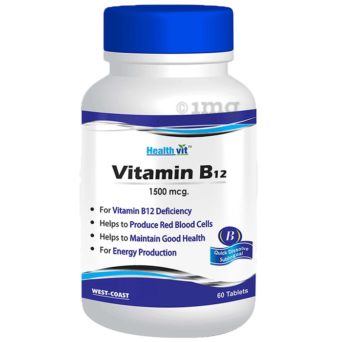 HealthVit Vitamin B12 1500mcg Tablet