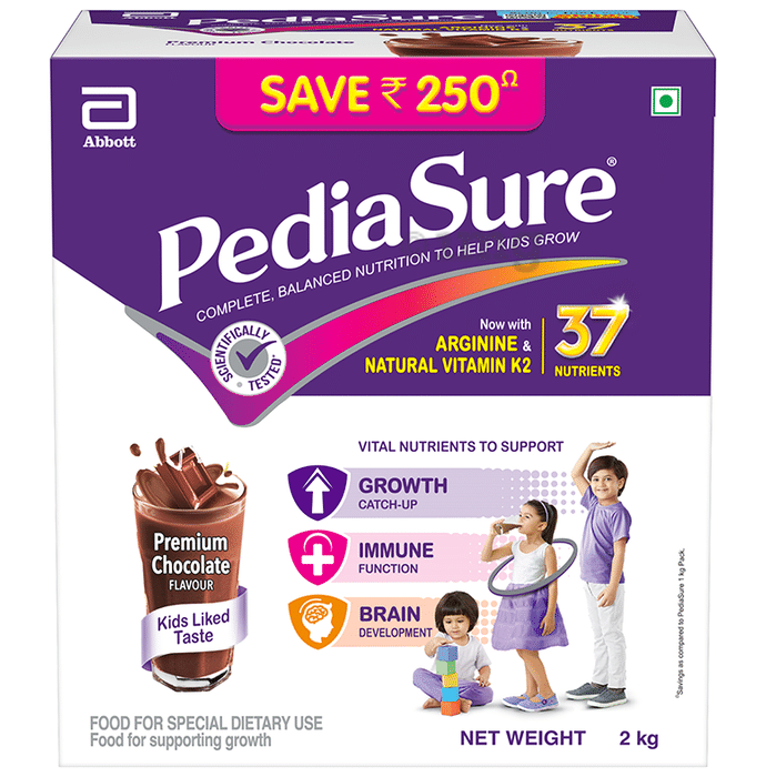 PediaSure Kids Nutrition Drink with Arginine & Natural Vitamin K2 Premium Chocolate