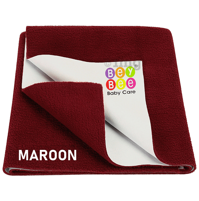 Bey Bee Waterproof Mattress Protector Sheet for Babies and Adults (140cm X 100cm) Large Maroon