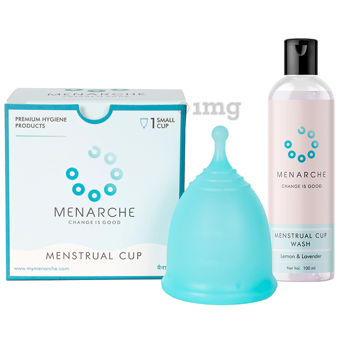 Menarche Combo Pack of Small Menstrual Cup 1 and Menstrual Cup Wash 100ml