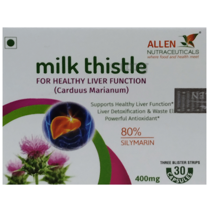 Allen Nutraceutical Milk Thistle 400mg Capsule