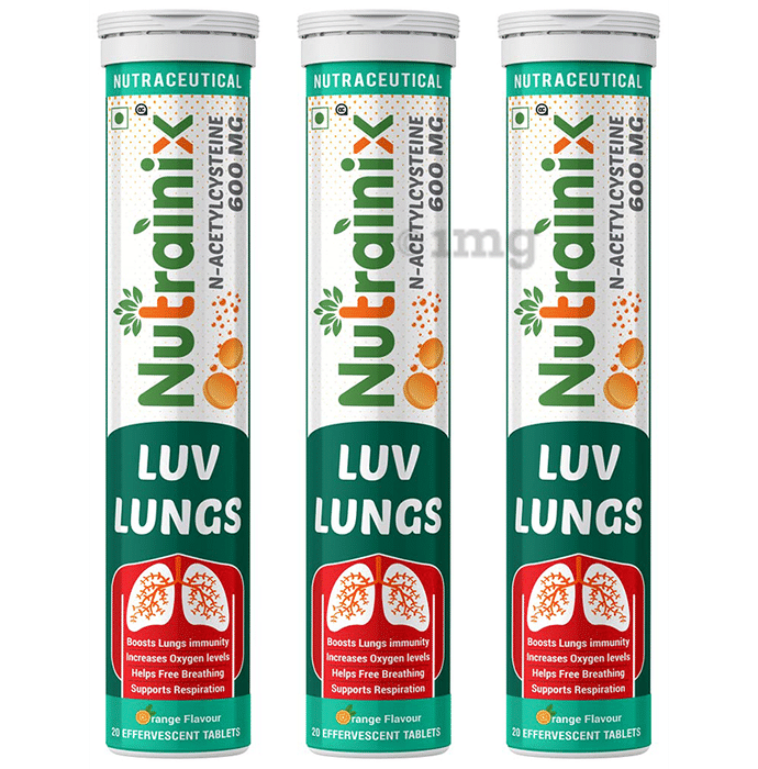Nutrainix Luv Lungs Effervescent Tablet (20 Each) Orange