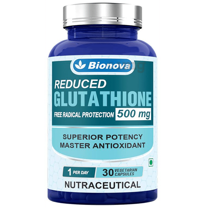 Bionova Reduced Glutathione 500mg Vegetarian Capsule