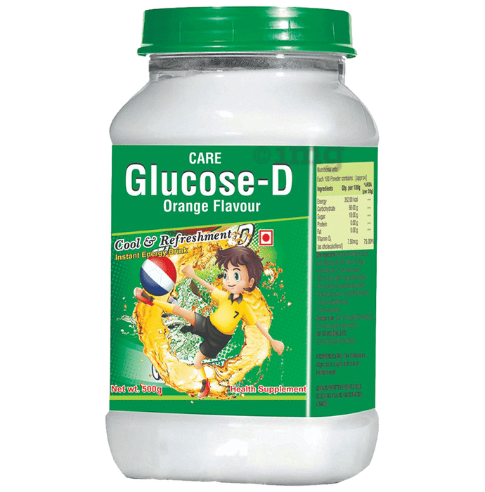 Care Glucose-D for Instant Energy | Flavour Powder Orange