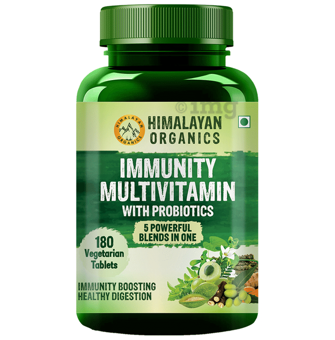 Himalayan Organics Immunity Multivitamin with Probiotics for Digestion & Gut Health | Veg Tablet