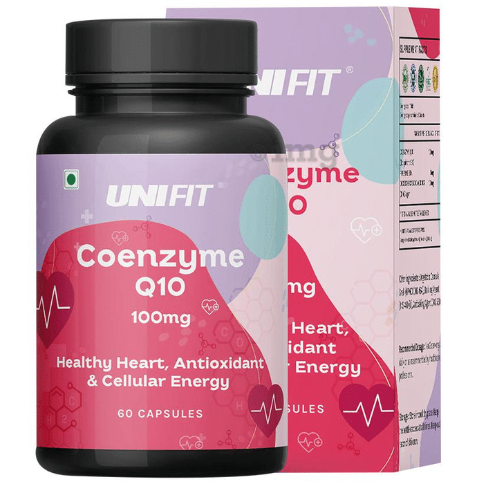 Unifit Coenzyme Q10 100mg Capsule for Heart Health & Weight Management (60 Each)