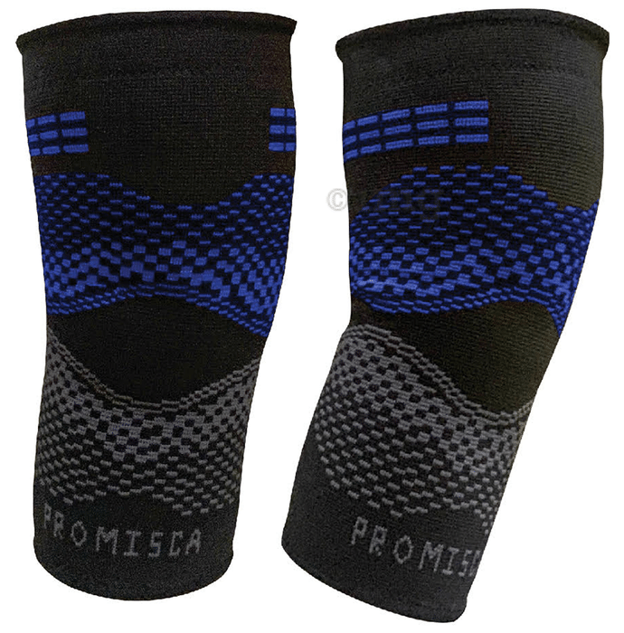 Promisca Unisex Compression Knee Cap Small Blue