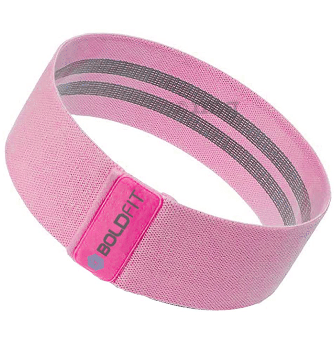 Boldfit Fabric Resistance Band Pink Medium