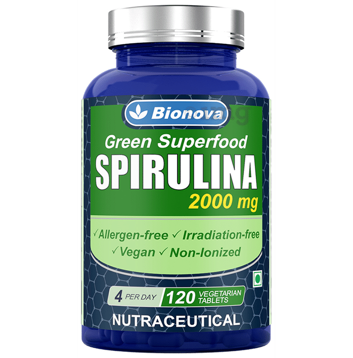 Bionova Green Superfood Spirulina 2000mg Vegetarian Tablet